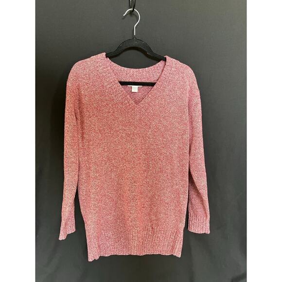 Athleta Sweaters - Athleta Vital VNeck Tunic, Small, pink/red, wool & cashmere